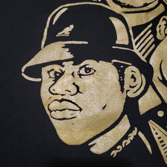 NY Hip Hop Legends Shirt Black Gold KRS One LL Cool J Rakim Big Daddy Kane Large - Picture 6 of 7